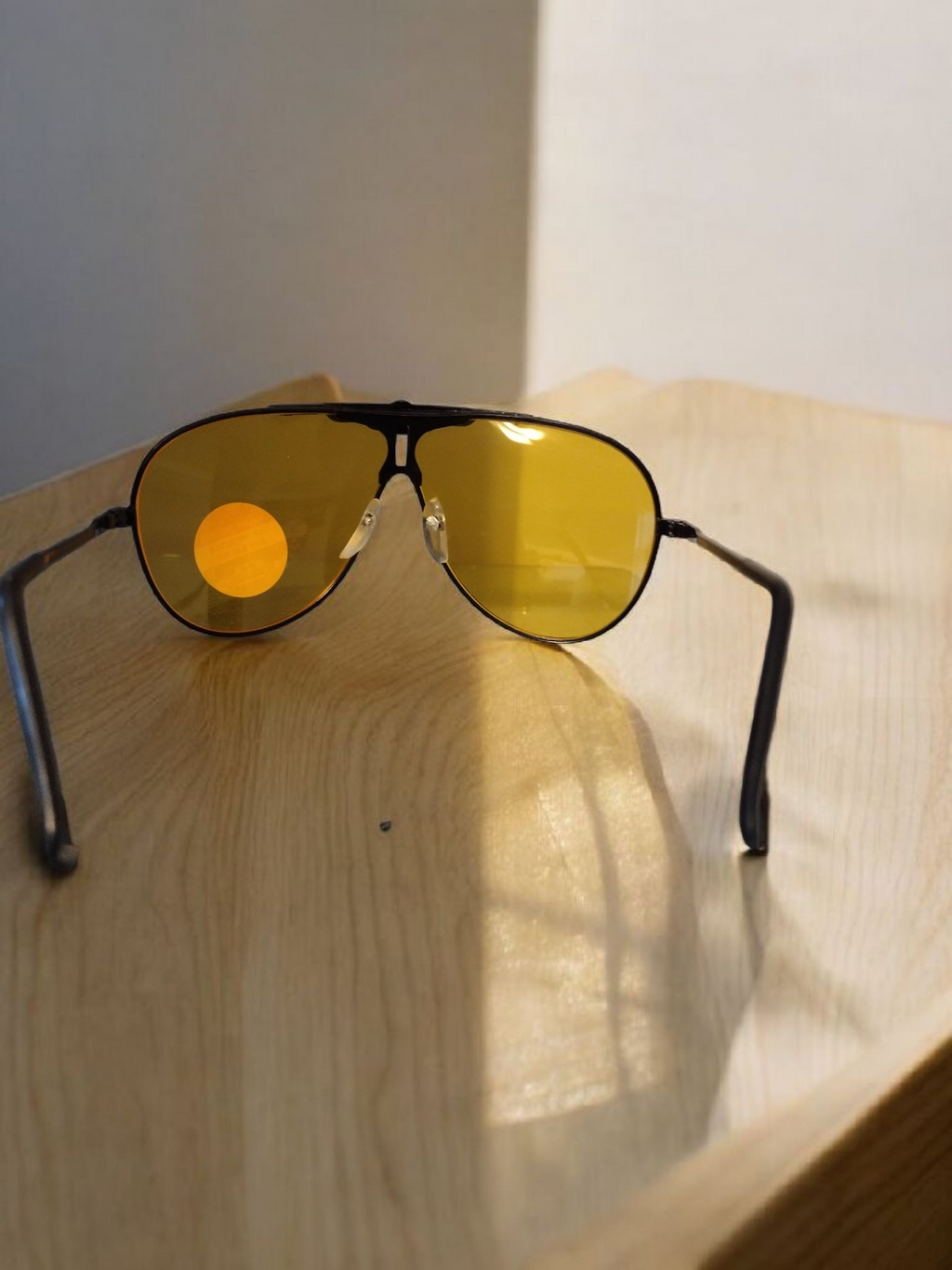 Vintage 1980s Turbo Night Driving Glasses — NOS Blue Blockers, Metal Frames