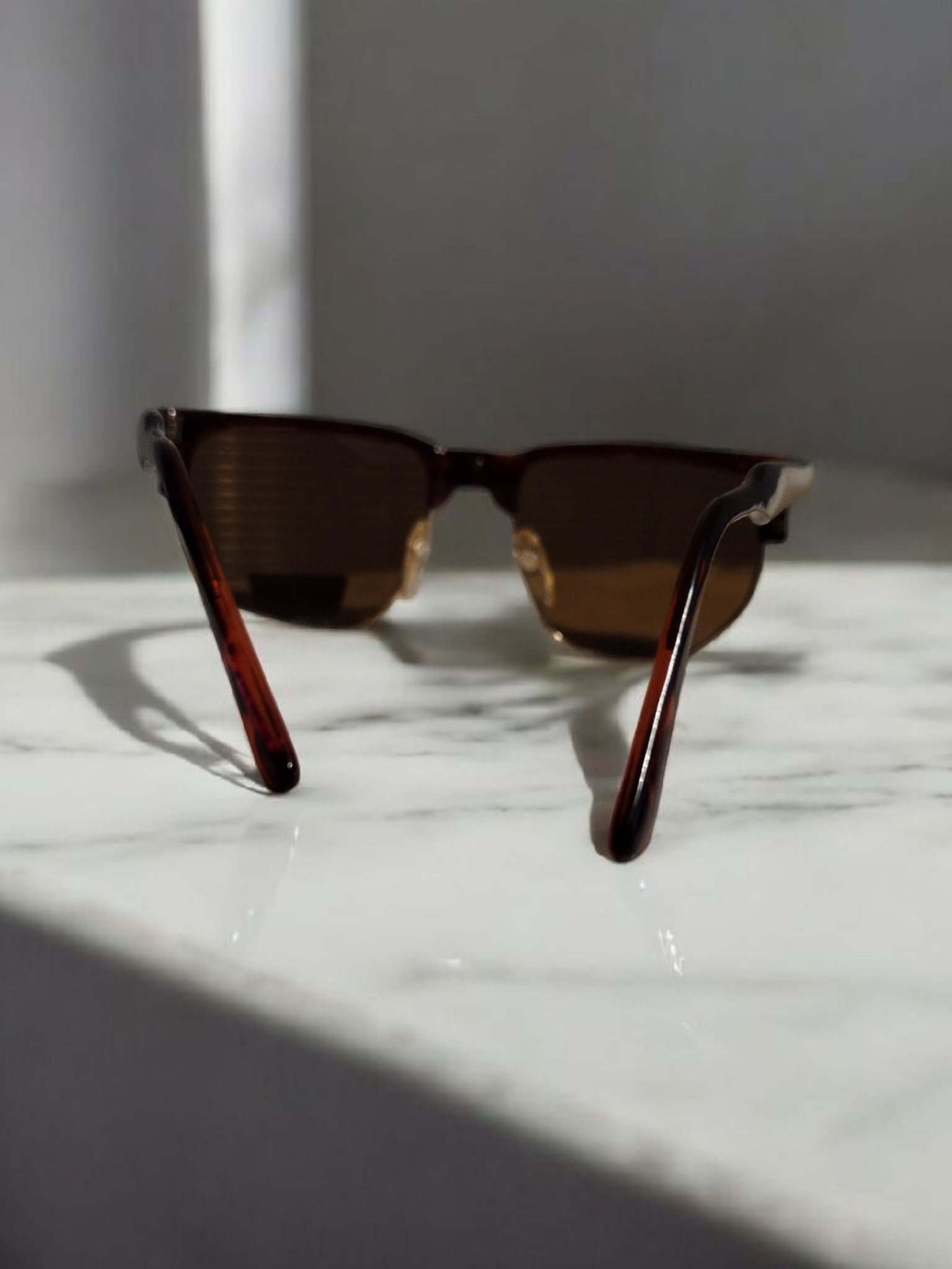 Vintage 1990s Metal Frame Sunglasses — Brown Tortoise, similar to Vuarnet-Style
